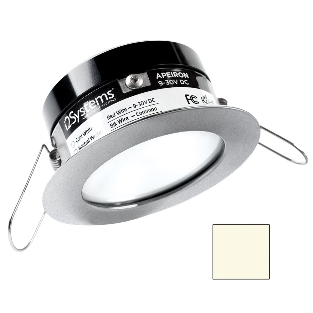 i2Systems Apeiron PRO A503 - 3W Spring Mount Light - Round - Neutral White - Brushed Nickel Finish [A503 - 41BBD]