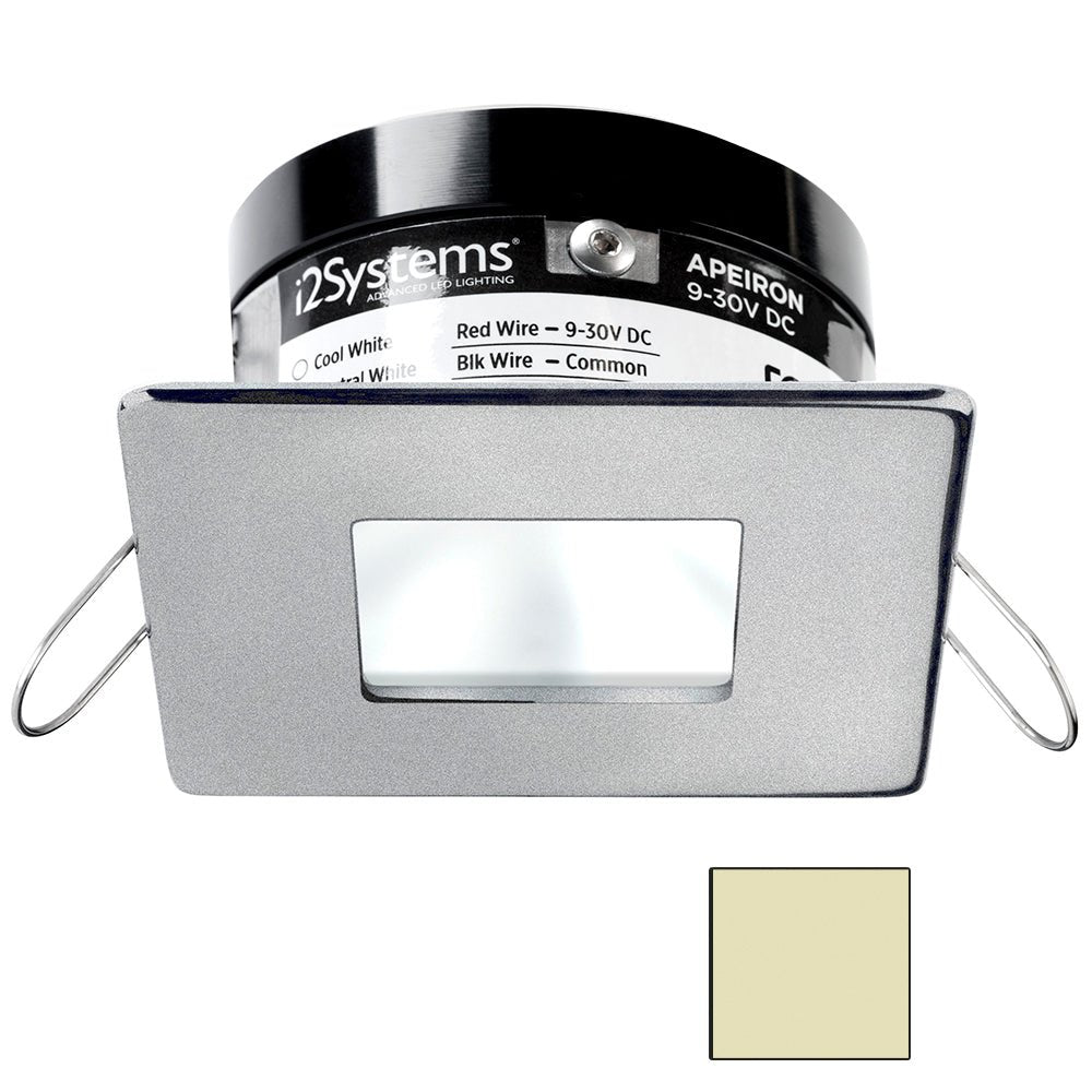 i2Systems Apeiron PRO A503 - 3W Spring Mount Light - Square/Square - Warm White - Brushed Nickel Finish [A503 - 44CBBR]