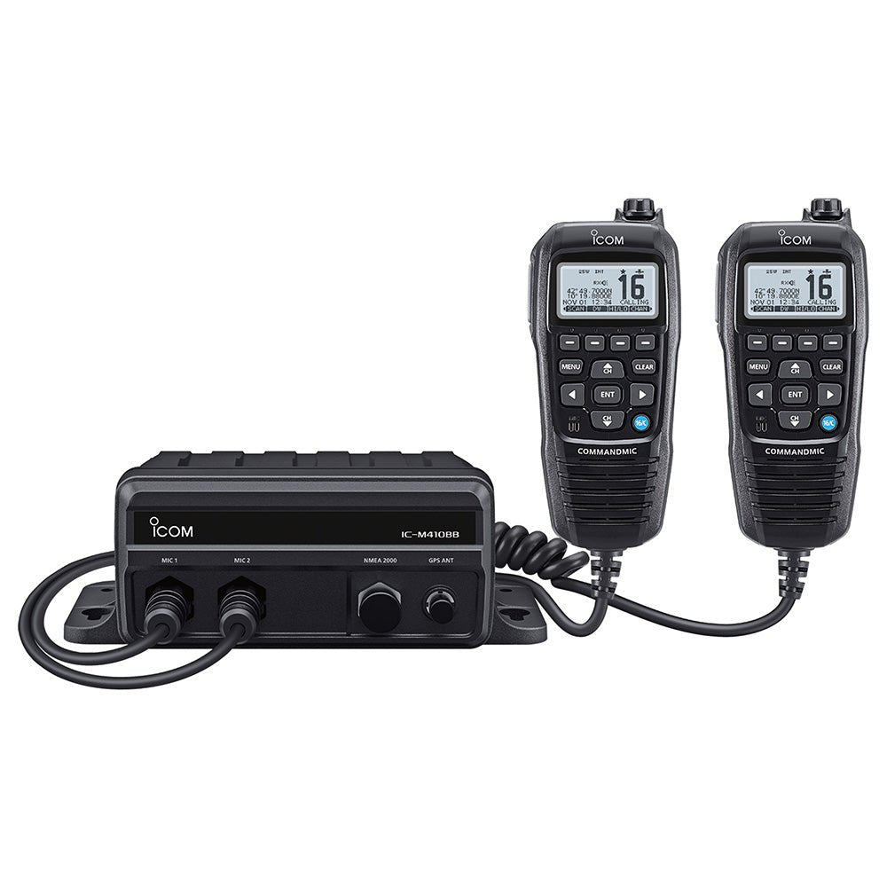 Icom M410BB 11 Black Box VHF w/Black Command Mic 2 Command Mic Ports [M410BB 11]