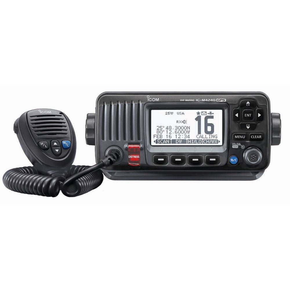 Icom M424G Fixed Mount VHF w/Built - In GPS - Black [M424G 41]