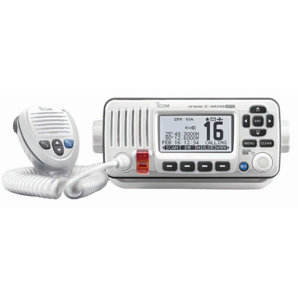 Icom M424G VHF Radio w/Built - In GPS - White [M424G 42]