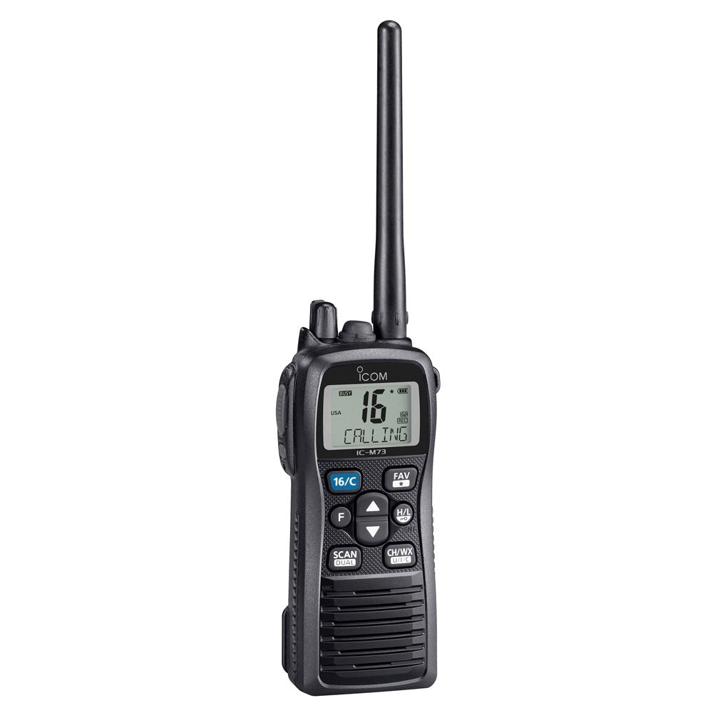 Icom M73 PLUS Handheld VHF Marine Radio w/Active Noise Cancelling Voice Recording - 6W [M73 PLUS 71]