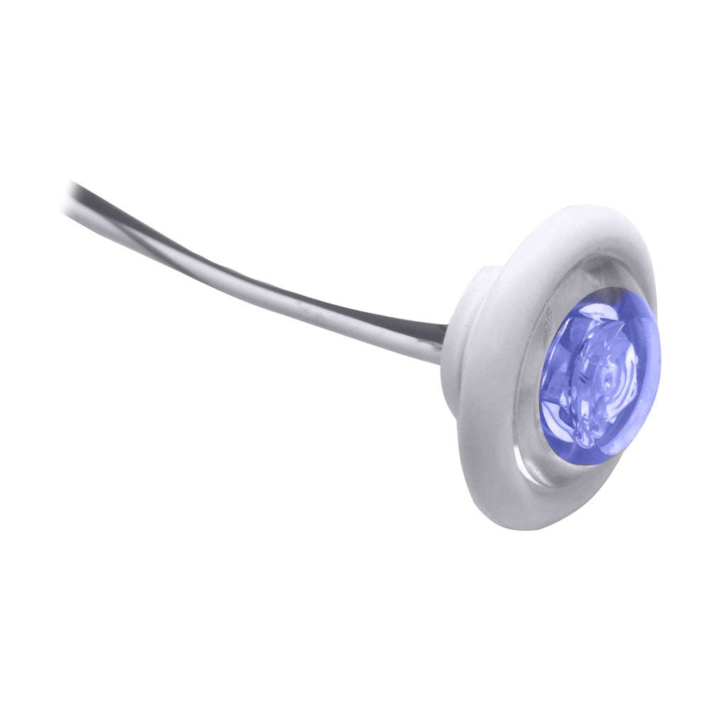 Innovative Lighting LED Bulkhead/Livewell Light "The Shortie" Blue LED w/ White Grommet [011 - 2540 - 7]