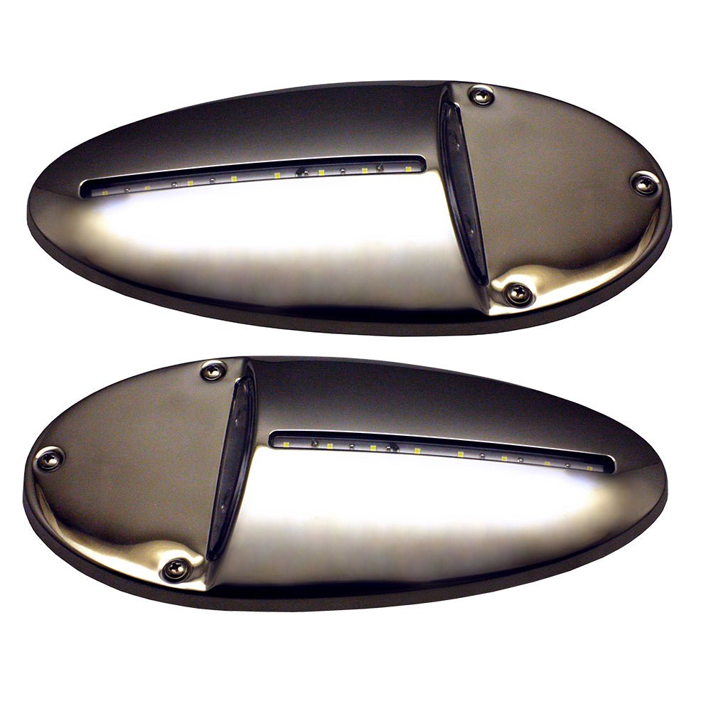 Innovative Lighting LED Docking Light - Mirrored Stainless Steel - Pair [585 - 0220 - 7]