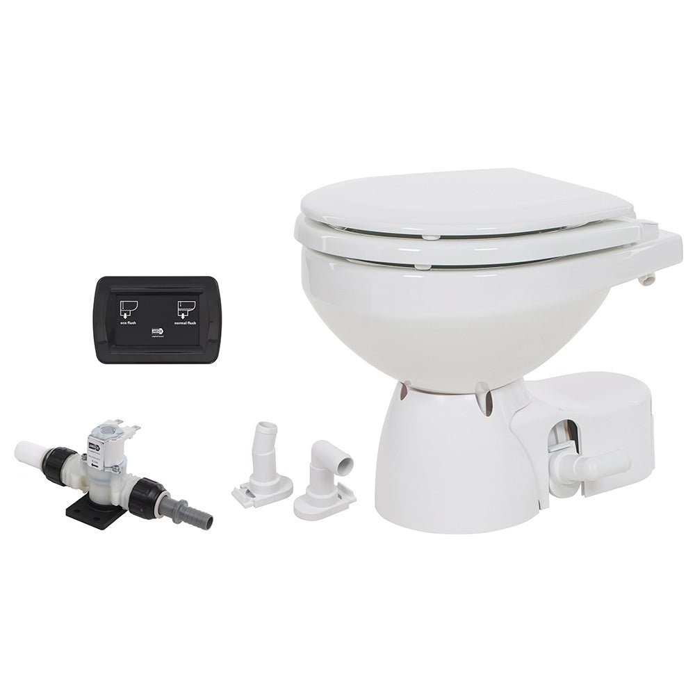 Jabsco Quiet Flush E2 Fresh Water Toilet Compact Bowl - 12V - Soft Close Lid [38045 - 3092RSP]