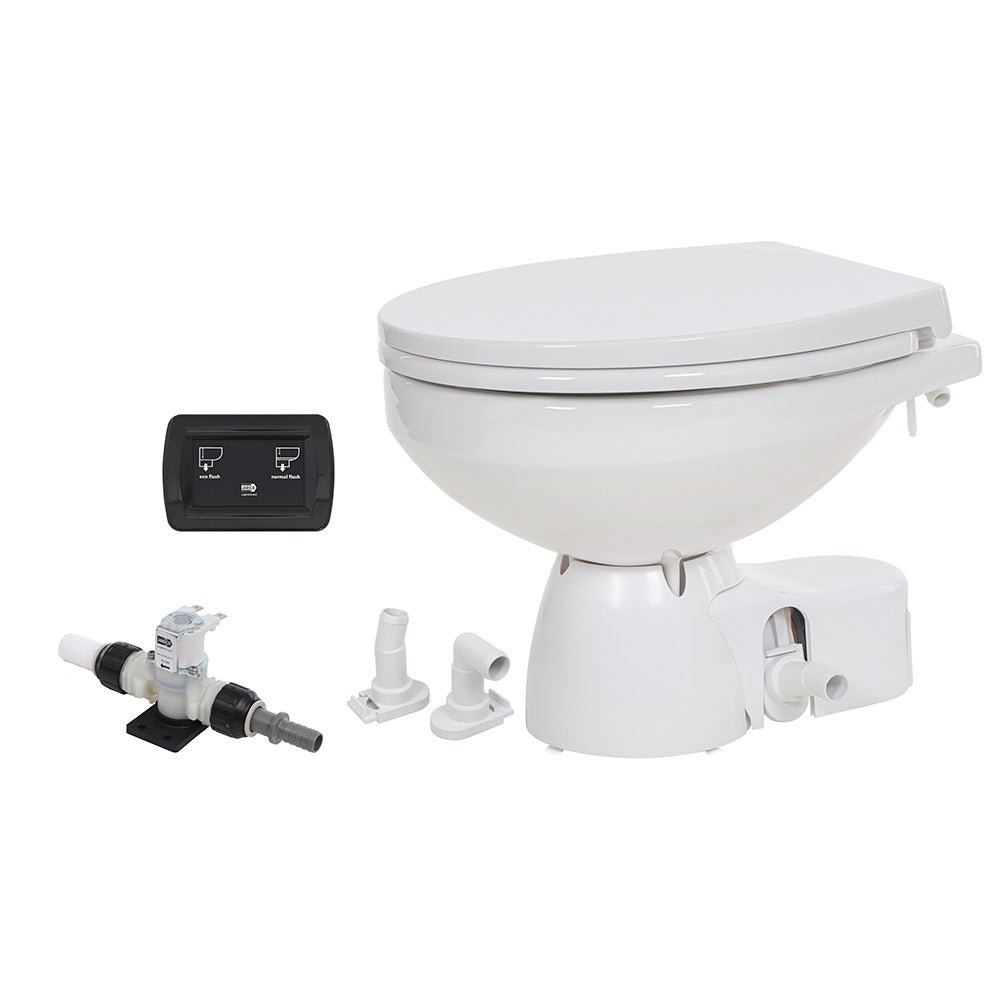 Jabsco Quiet Flush E2 Fresh Water Toilet Regular Bowl - 12V Soft Close Lid [38045 - 4192RSP]