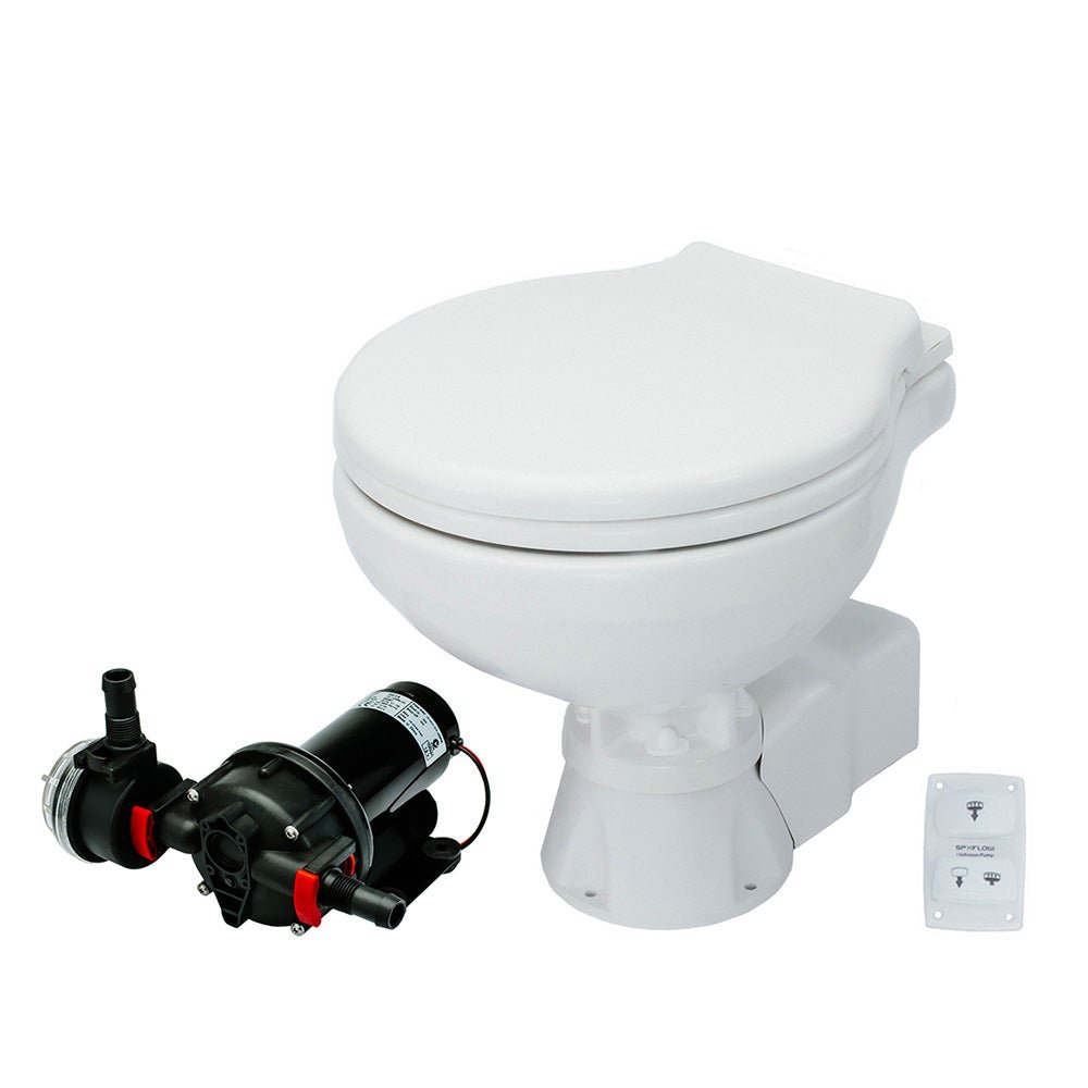 Johnson Pump AquaT Toilet Silent Electric Compact - 12V w/Pump [80 - 47231 - 01]