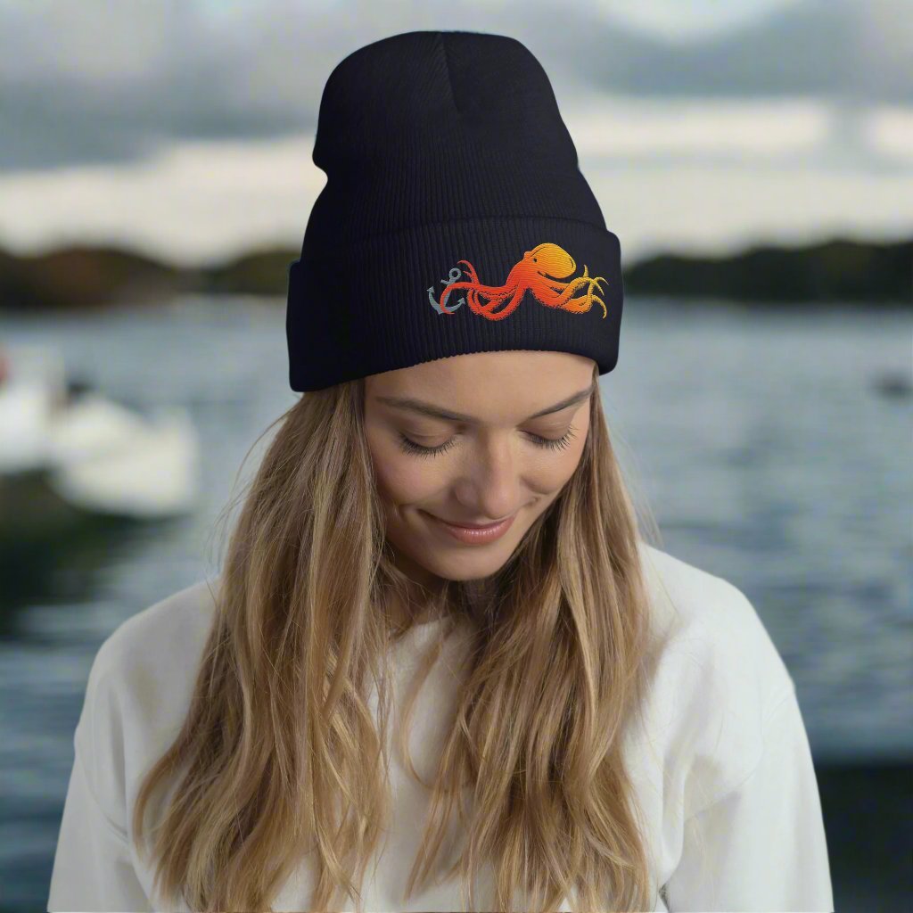 Kraken's Anchor Beanie | Navy