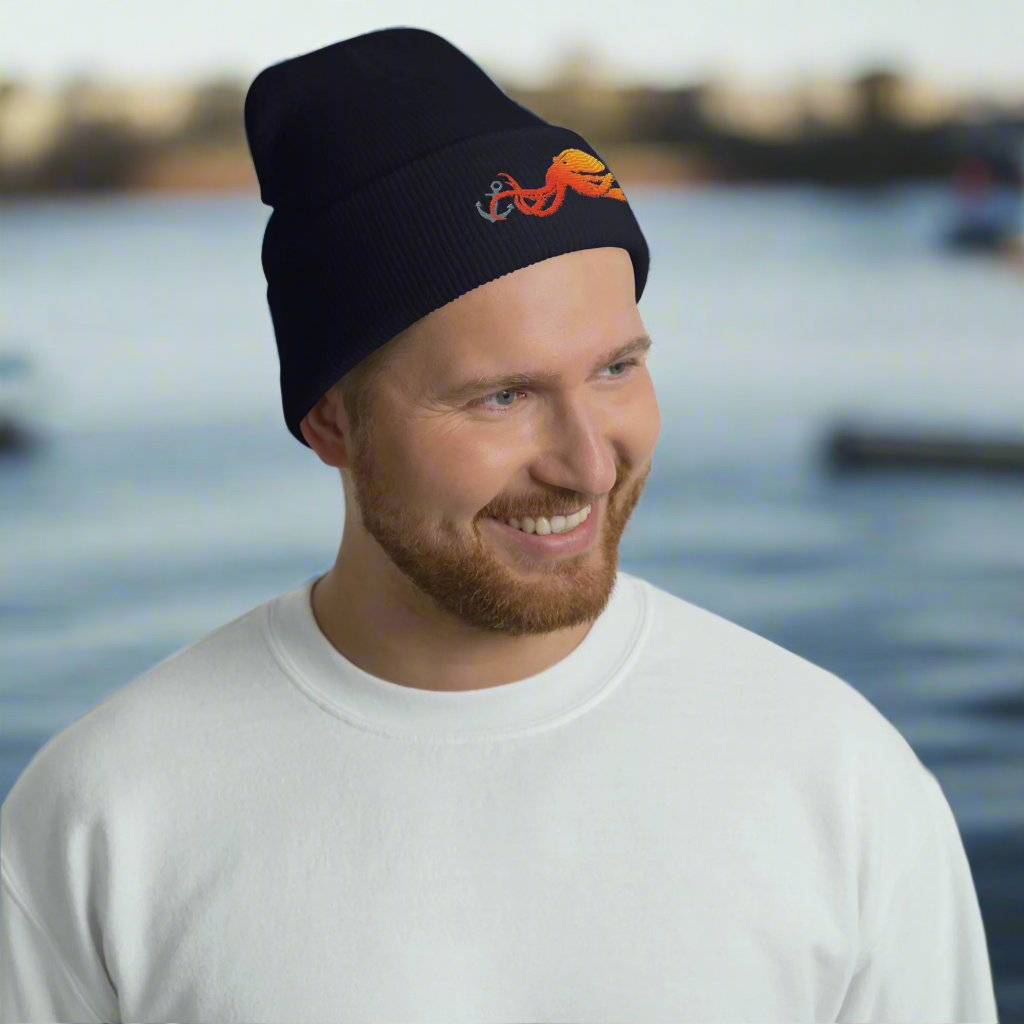 Kraken's Anchor Beanie | Navy