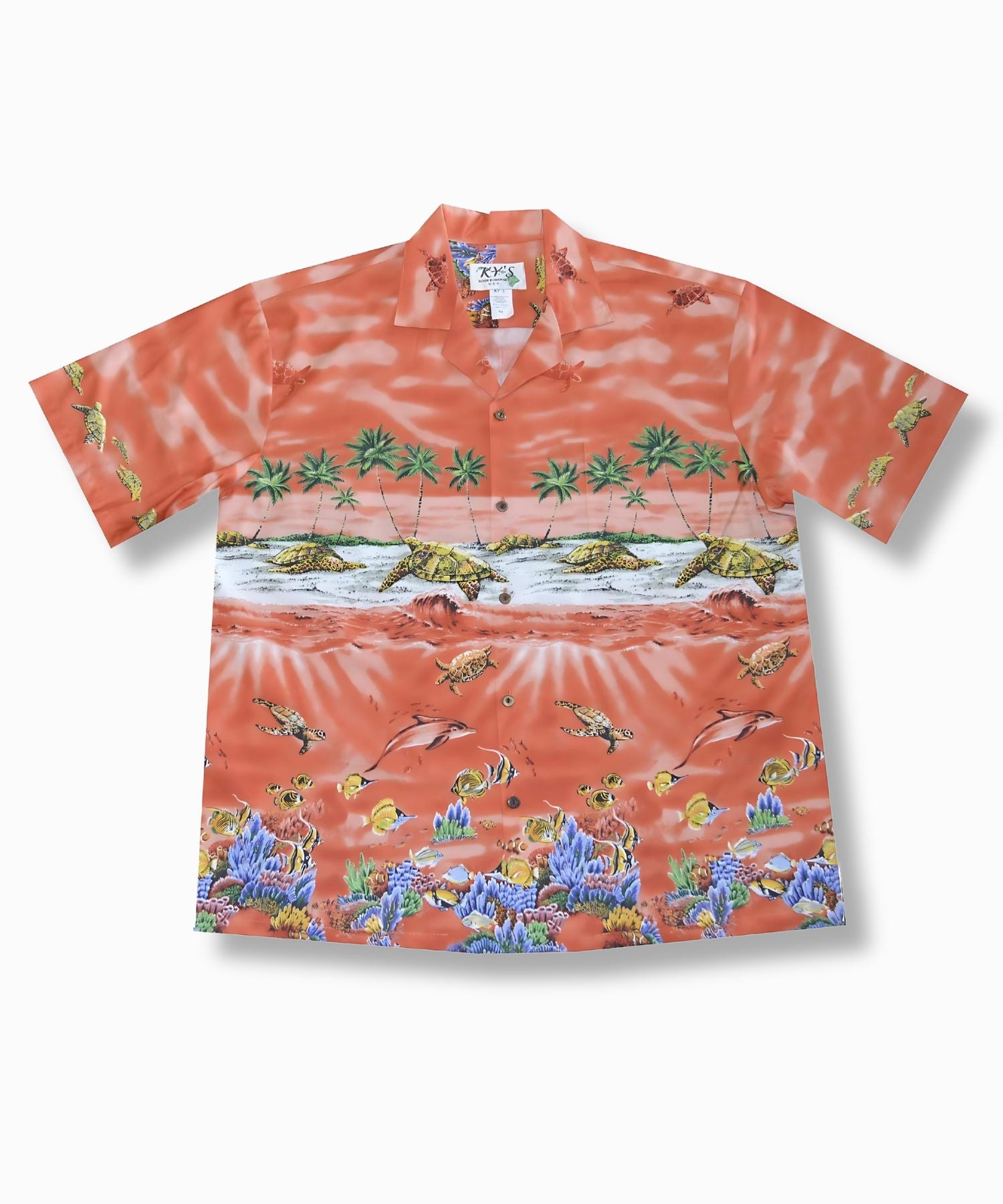 Turtle Bay Aloha Short-Sleeve Shirt with Coconut Buttons