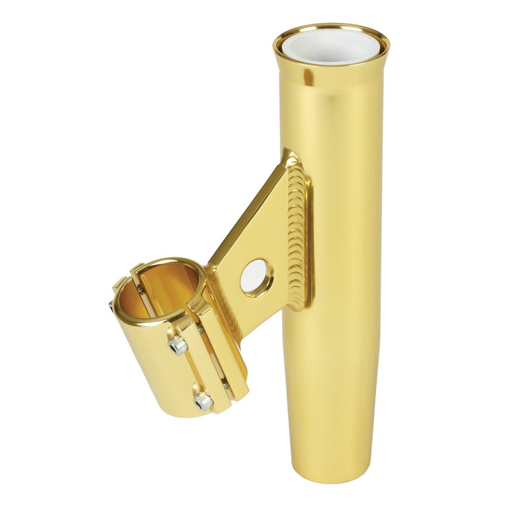 Lee's Clamp - On Rod Holder - Gold Aluminum - Vertical Mount - Fits 1.315" O.D. Pipe [RA5002GL]