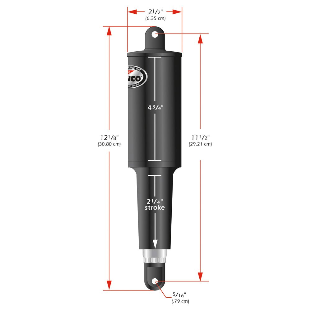 Lenco 101 Standard Actuator - 12V - 2 - 1/4" Stroke [15054 - 001]