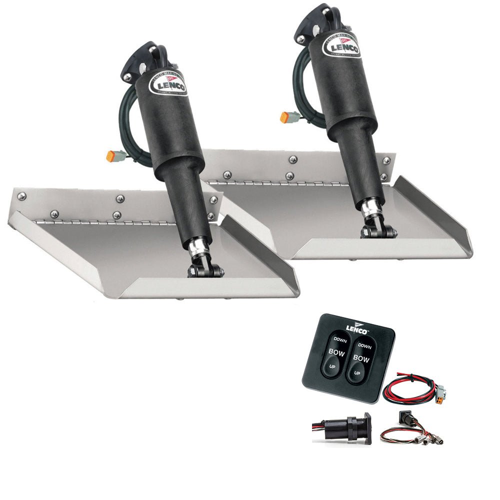 Lenco 12" x 12" Edgemount Trim Tab Kit w/Standard Tactile Switch Kit 12V [15106 - 102]