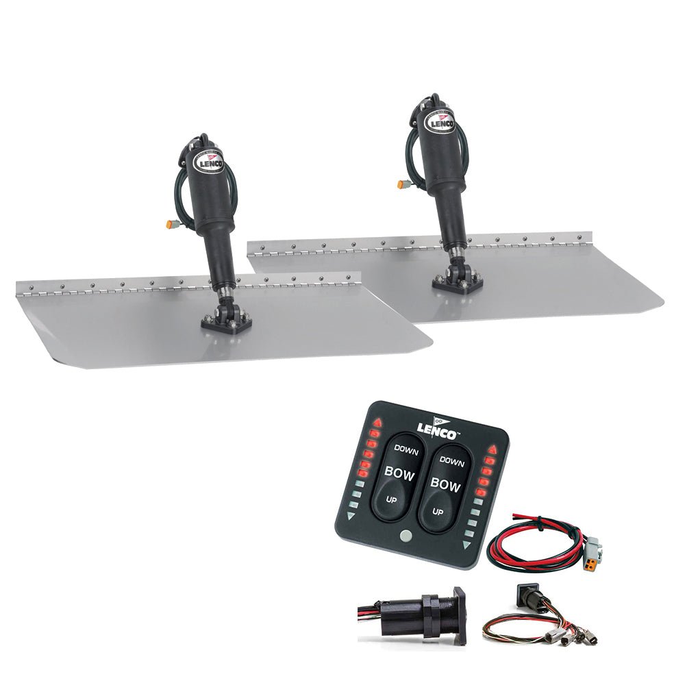 Lenco 12" x 12" Standard Trim Tab Kit w/LED Integrated Switch Kit 12V [15109 - 103]