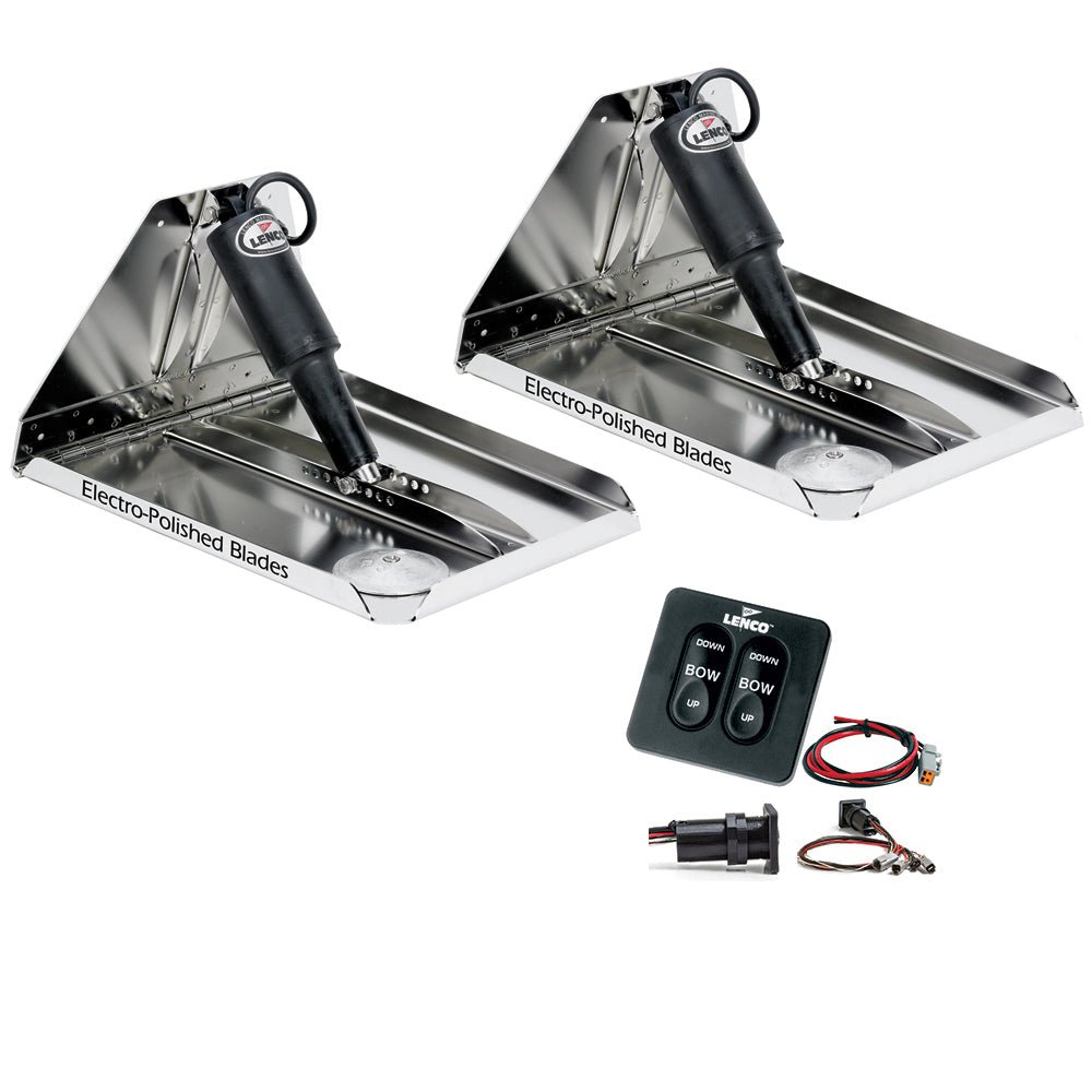 Lenco 16&quot; x 12&quot; Heavy Duty Performance Trim Tab Kit w/Standard Tactile Switch Kit 12V [RT16X12HD]