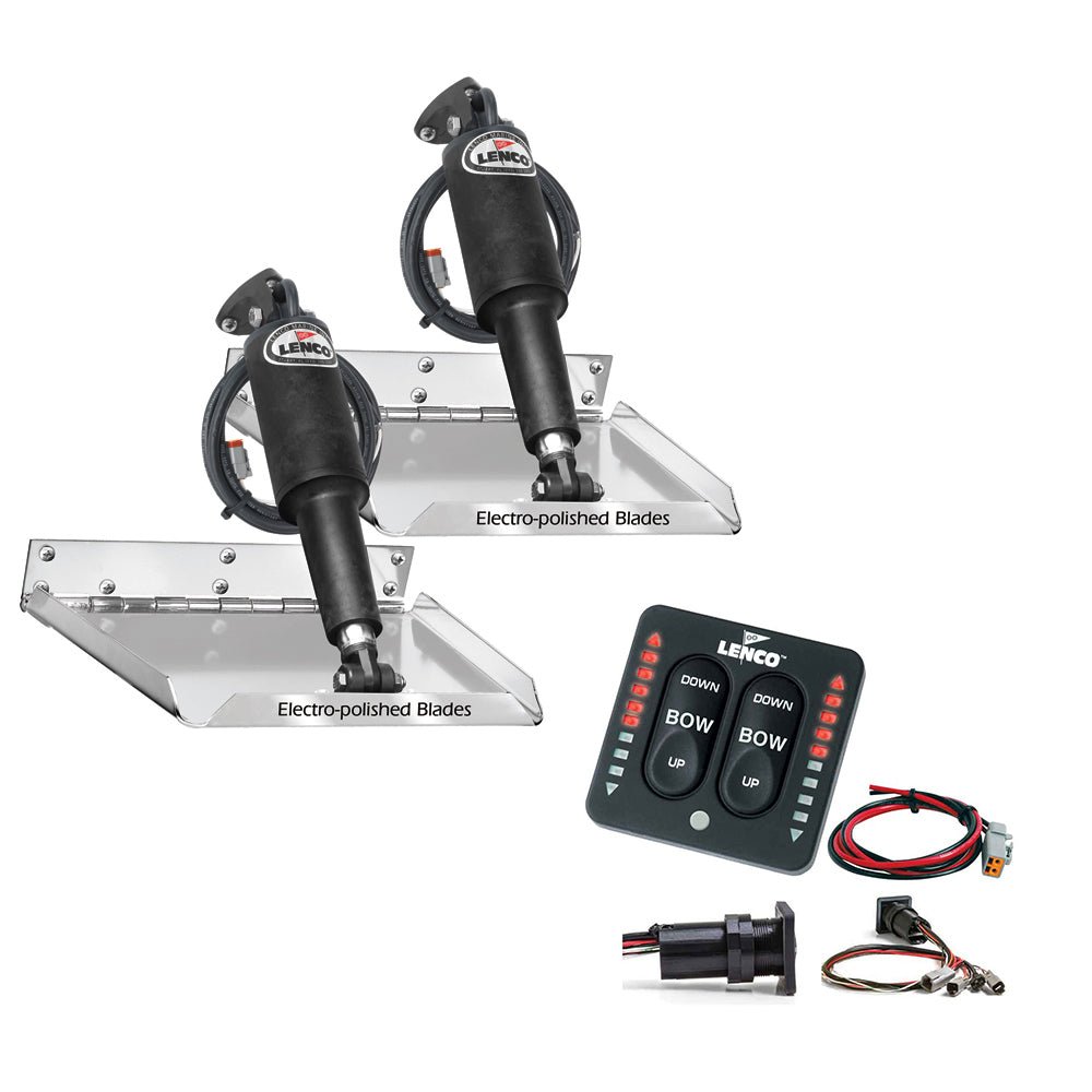 Lenco 16&quot; x 12&quot; Standard Performance Trim Tab Kit w/LED Indicator Switch Kit 12V [RT16X12I]