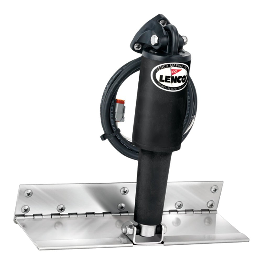 Lenco 4" x 12" Limited Space Trim Tab Kit w/o Switch Kit 12V - Electro - Polished - Short Actuator [15088 - 101]