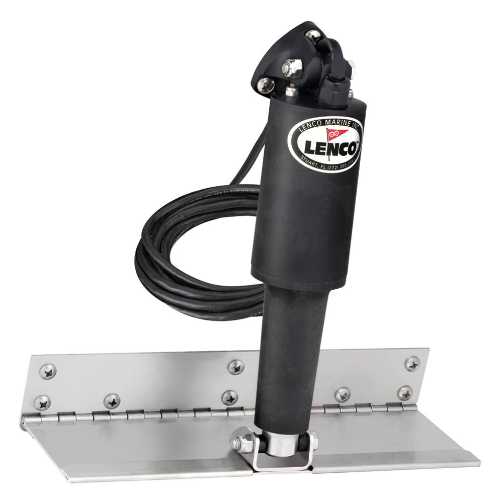 Lenco 4" x 12" Limited Space Trim Tab Kit w/o Switch Kit 12V - Standard Finish - Standard Actuator [15125 - 101]