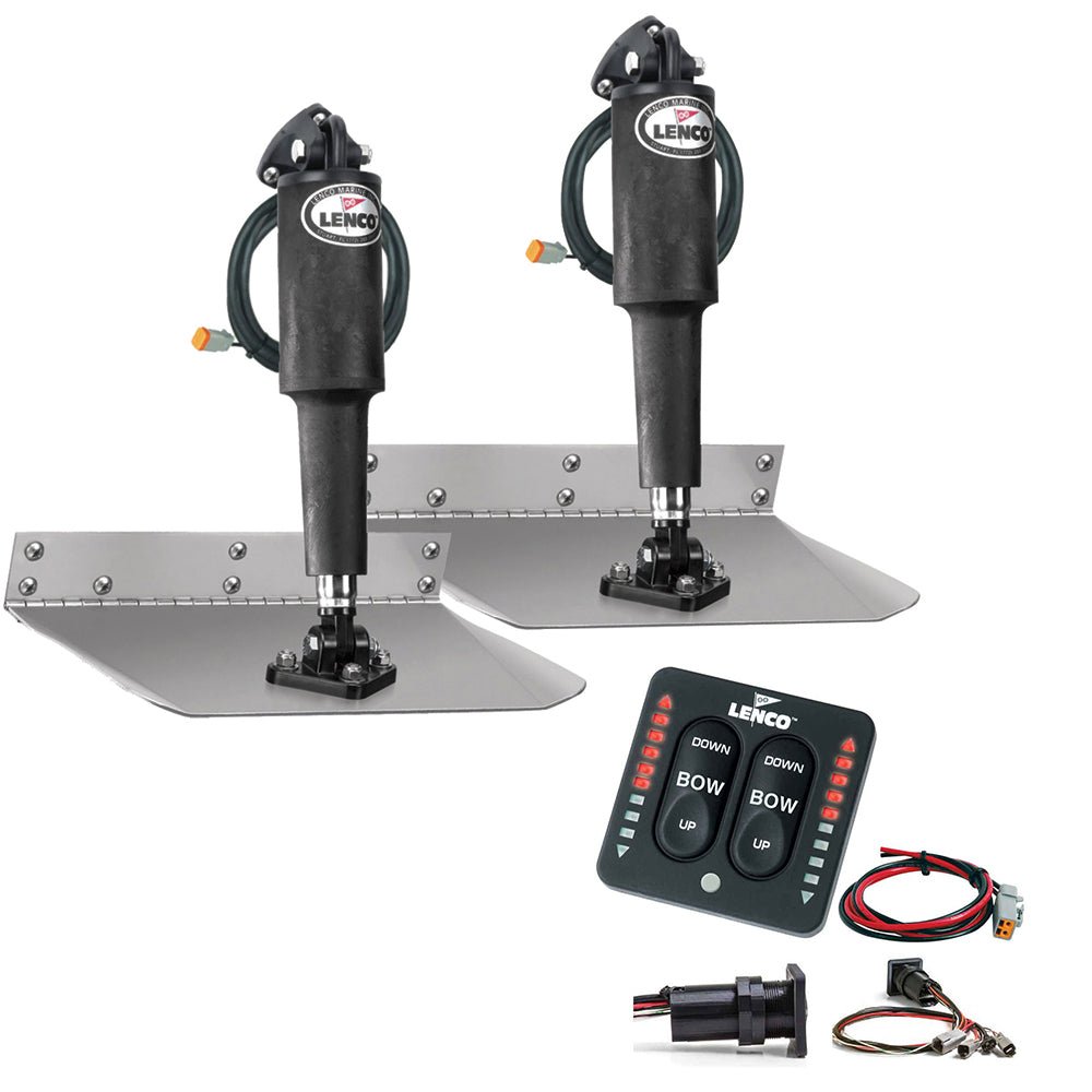 Lenco 9" x 12" Standard Trim Tab Kit w/LED Integrated Switch Kit 12V [15108 - 103]