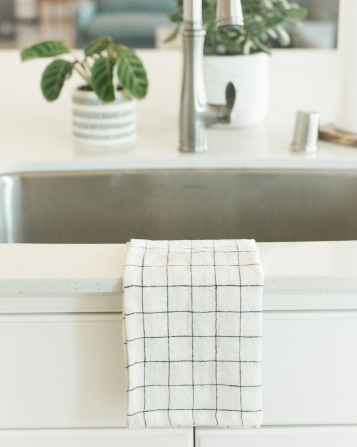 Stone Washed Linen Tea Towel