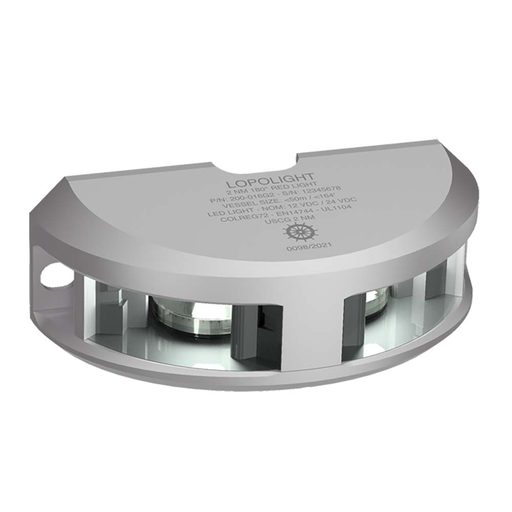 Lopolight Series 200 - 024 - Navigation Light - 2NM - Vertical Mount - White - Silver Housing [200 - 024G2]