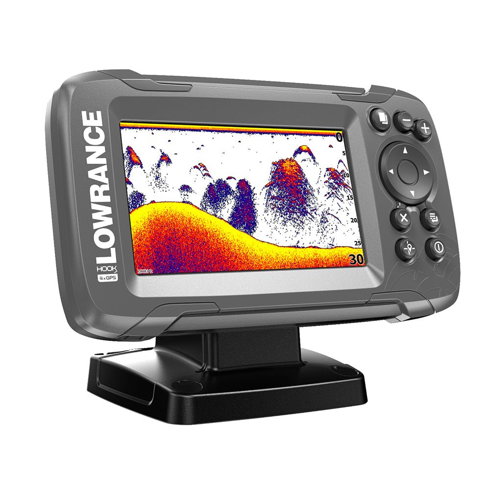 Lowrance HOOK2 - 4x 4&quot; GPS Bullet Fishfinder w/Track Plotter Transom Mount Bullet Skimmer Transducer [000 - 14014 - 001]