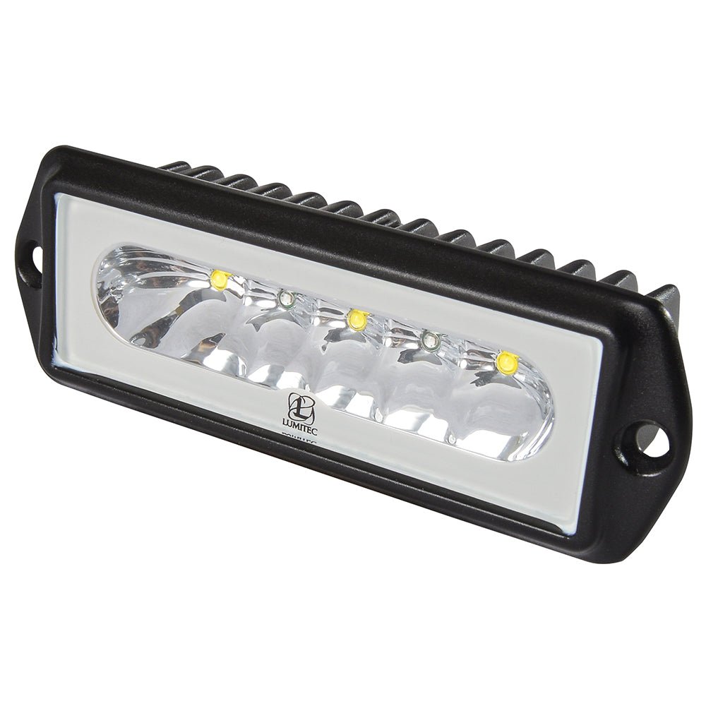 Lumitec Capri2 - Flush Mount LED Flood Light - Black Housing - 2 - Color White/Blue Dimming [101186]