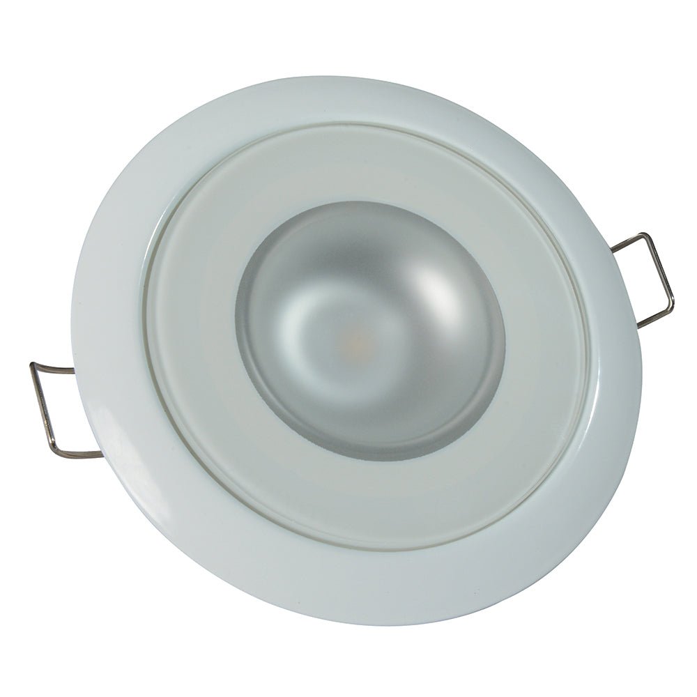 Lumitec Mirage - Flush Mount Down Light - Glass Finish/White Bezel - 2 - Color White/Blue Dimming [113121]