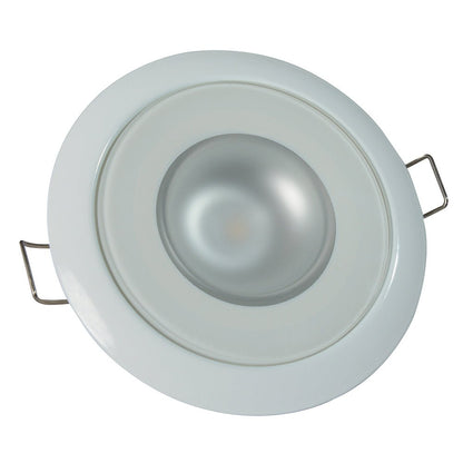 Lumitec Mirage - Flush Mount Down Light - Glass Finish/White Bezel - 4 - Color White/Red/Blue/Purple Non - Dimming [113120]