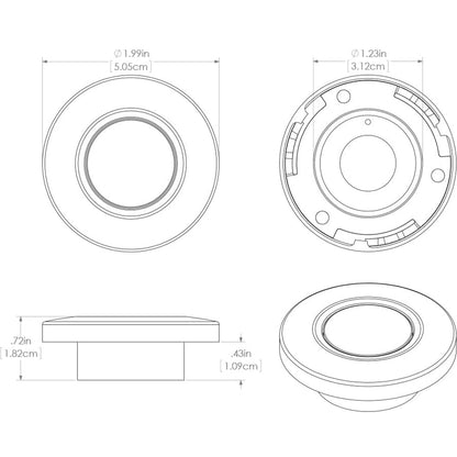 Lumitec Orbit - Flush Mount Down Light - Brushed Finish - White Non - Dimming [112503]