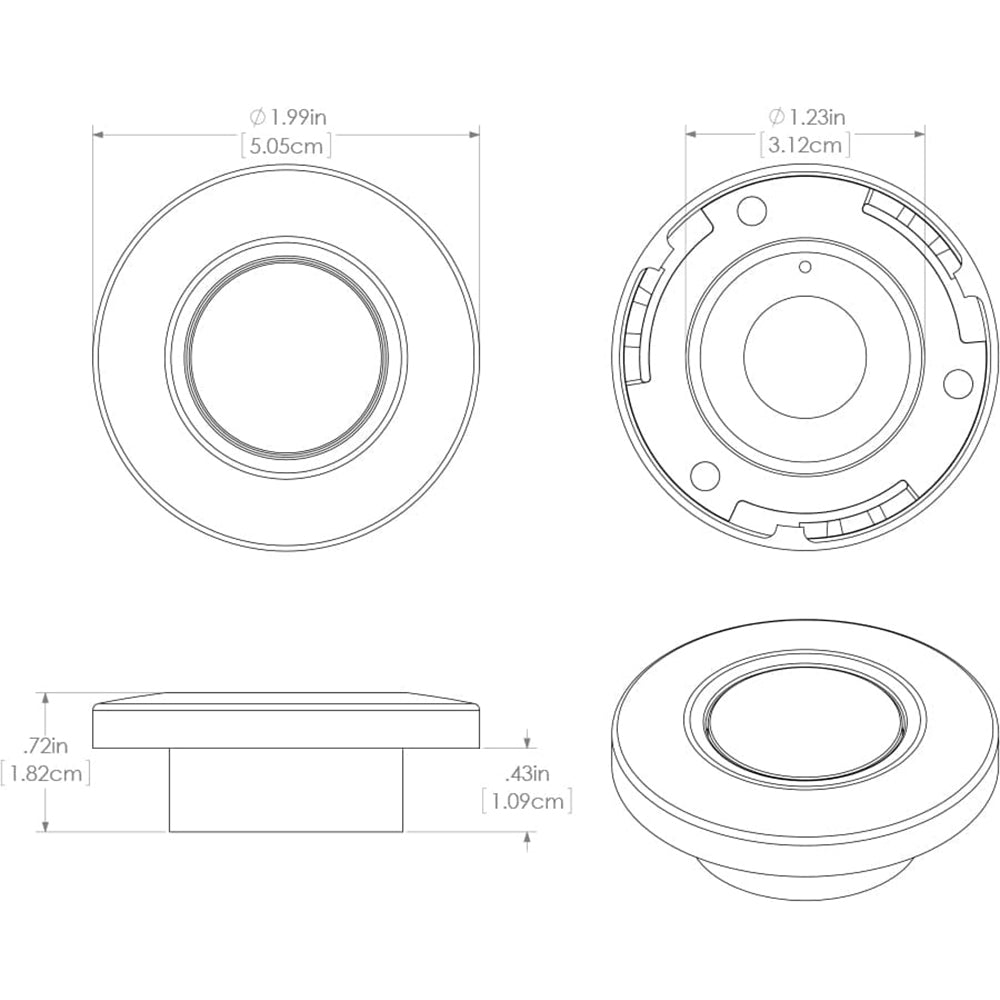 Lumitec Orbit - Flush Mount Down Light - White Finish - White Non - Dimming [112523]