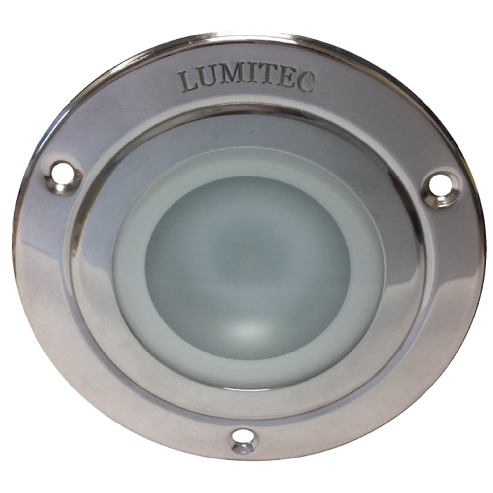 Lumitec Shadow - Flush Mount Down Light - Polished SS Finish - 3 - Color Red/Blue Non Dimming w/White Dimming [114118]