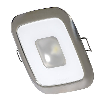 Lumitec Square Mirage Down Light - White Dimming, Red/Blue Non - Dimming - Polished Bezel [116118]