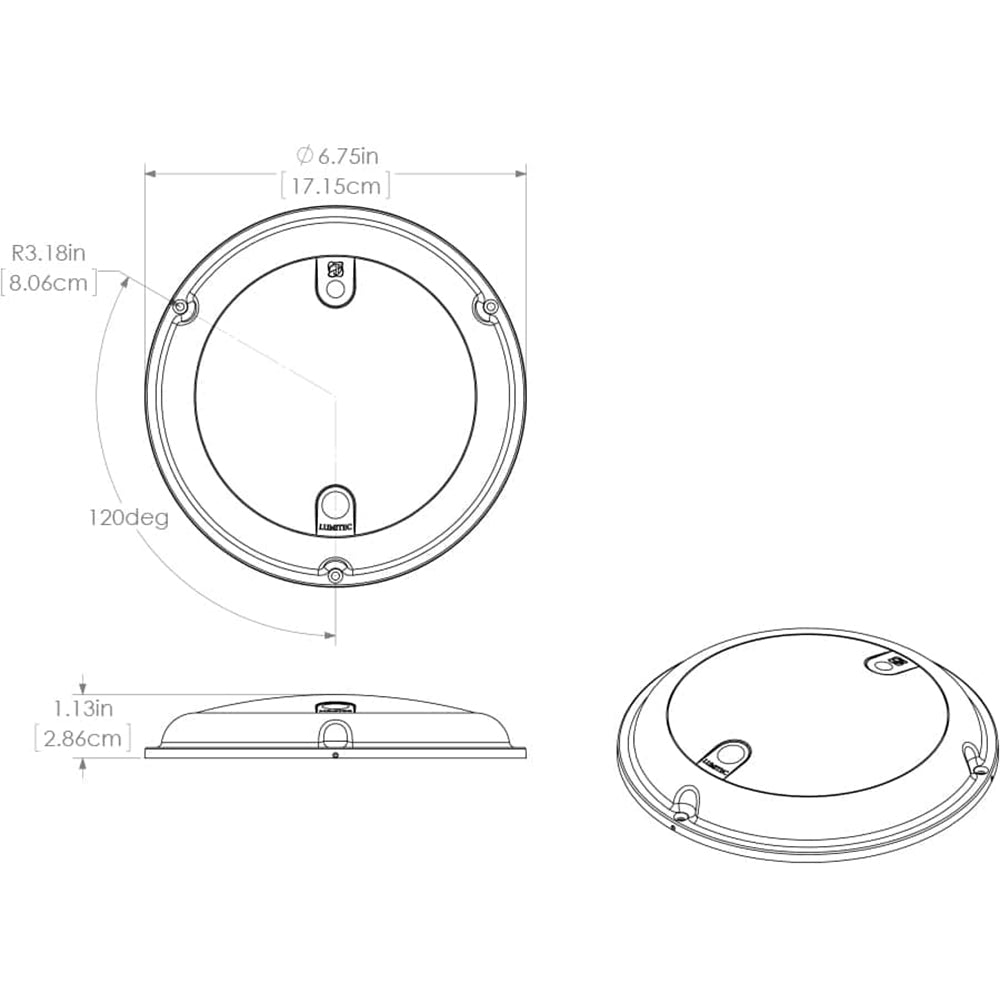 Lumitec TouchDome - Dome Light - Polished SS Finish - 2 - Color White/Blue Dimming [101097]