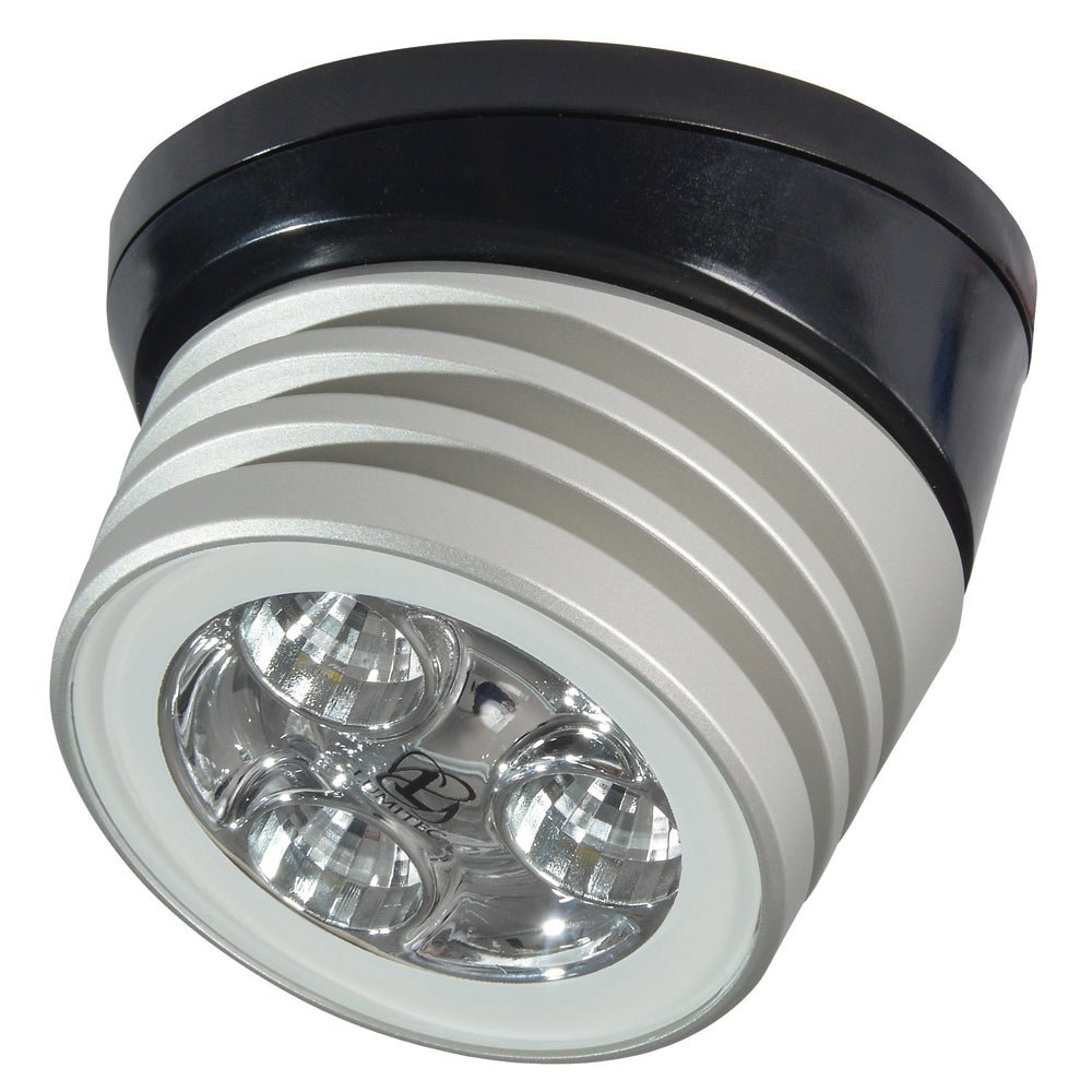 Lumitec Zephyr LED Spreader/Deck Light - Brushed, Black Base - White Non - Dimming [101326]