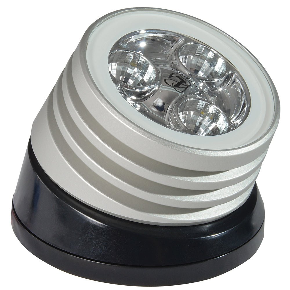 Lumitec Zephyr LED Spreader/Deck Light - Brushed, Black Base - White Non - Dimming [101326]