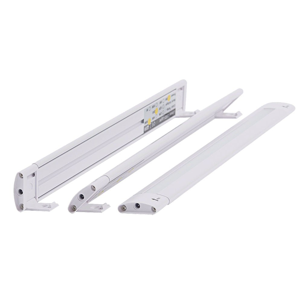 Lunasea Adjustable Linear LED Light w/Built - In Dimmer - 12" Length, 12VDC, Warm White w/ Switch [LLB - 32KW - 01 - 00]