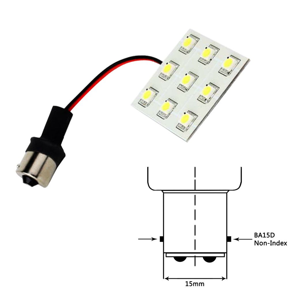 Lunasea Bayonet 9 LED Bulb BA15D - 12VAC or 10 - 30VDC/2W/149 Lumens - Warm White [LLB - 269W - 21 - 00]