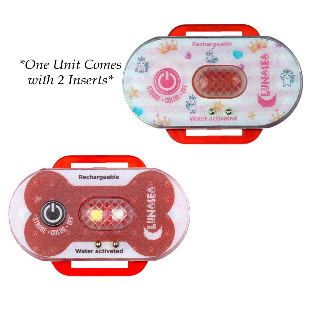 Lunasea Child/Pet Safety Water Activated Strobe Light - Red Case, Blue Attention Light [LLB - 63RB - E0 - 01]