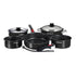 Magma Nestable 10 Piece Induction Non - Stick Enamel Finish Cookware Set - Jet Black [A10 - 366 - JB - 2 - IN]