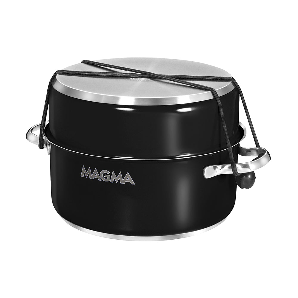 Magma Nestable 10 Piece Induction Non - Stick Enamel Finish Cookware Set - Jet Black [A10 - 366 - JB - 2 - IN]