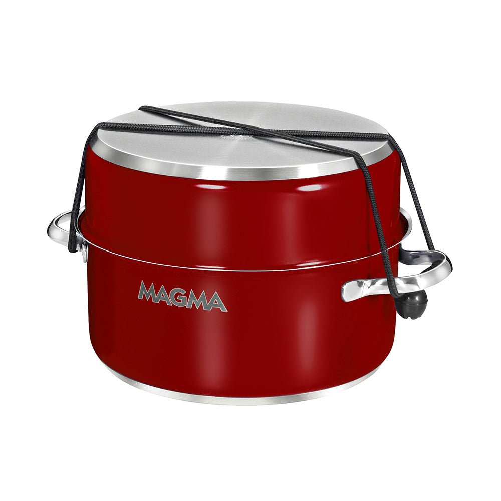 Magma Nestable 10 Piece Induction Non - Stick Enamel Finish Cookware Set - Magma Red [A10 - 366 - MR - 2 - IN]