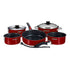 Magma Nestable 10 Piece Induction Non - Stick Enamel Finish Cookware Set - Magma Red [A10 - 366 - MR - 2 - IN]