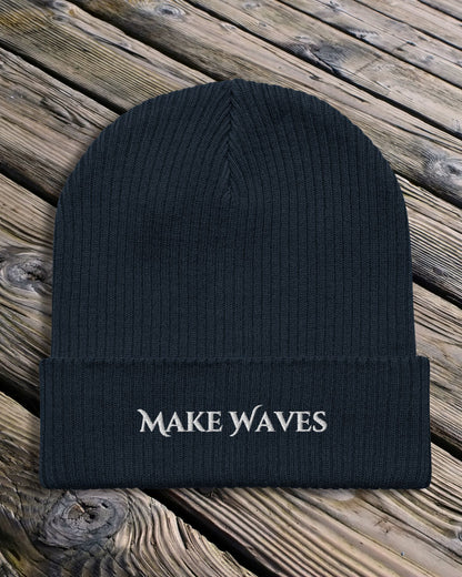 Make Waves Organic Ribbed Beanie