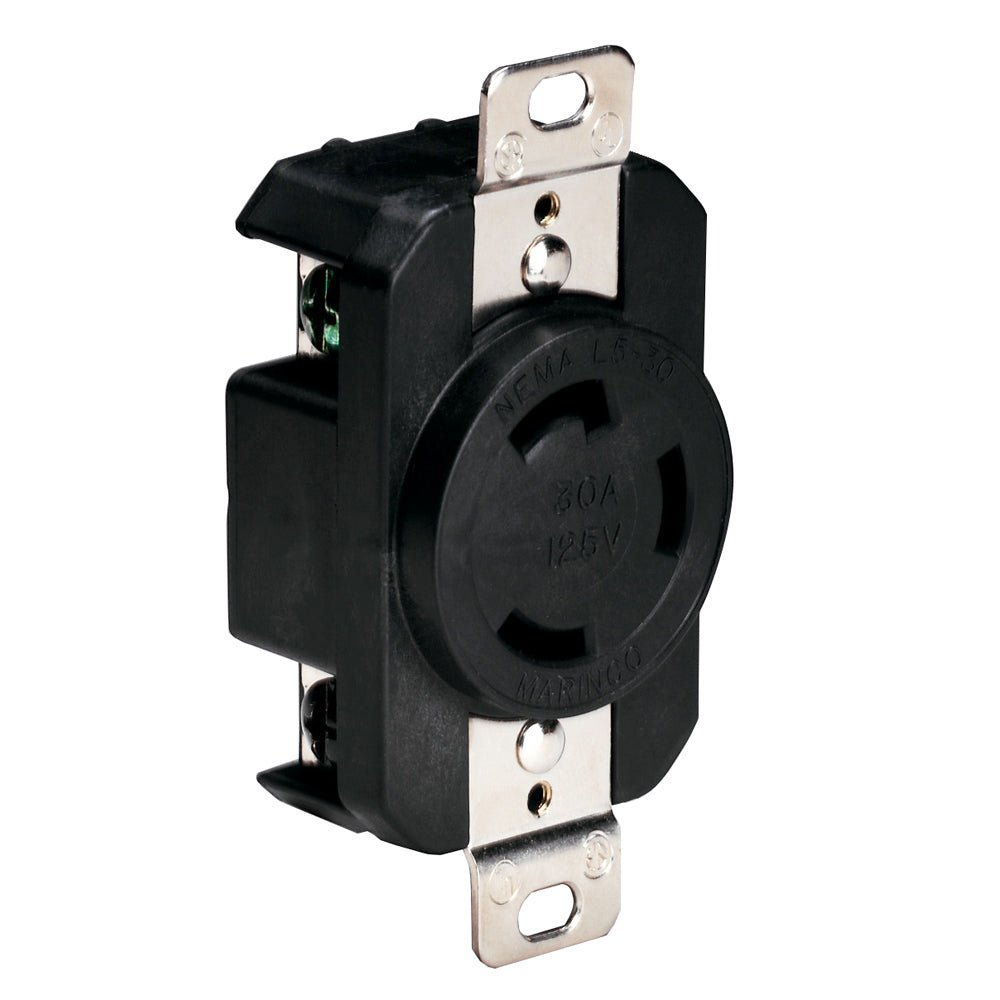 Marinco 305CRRB 125V 30Amp Locking Receptacle - Black [305CRRB] - Fin & Anchor