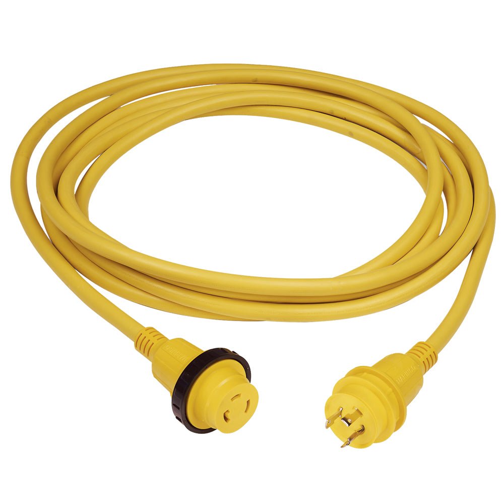 Marinco 30A 25' Molded Cordset - 125V - Yellow [199117] - Fin & Anchor