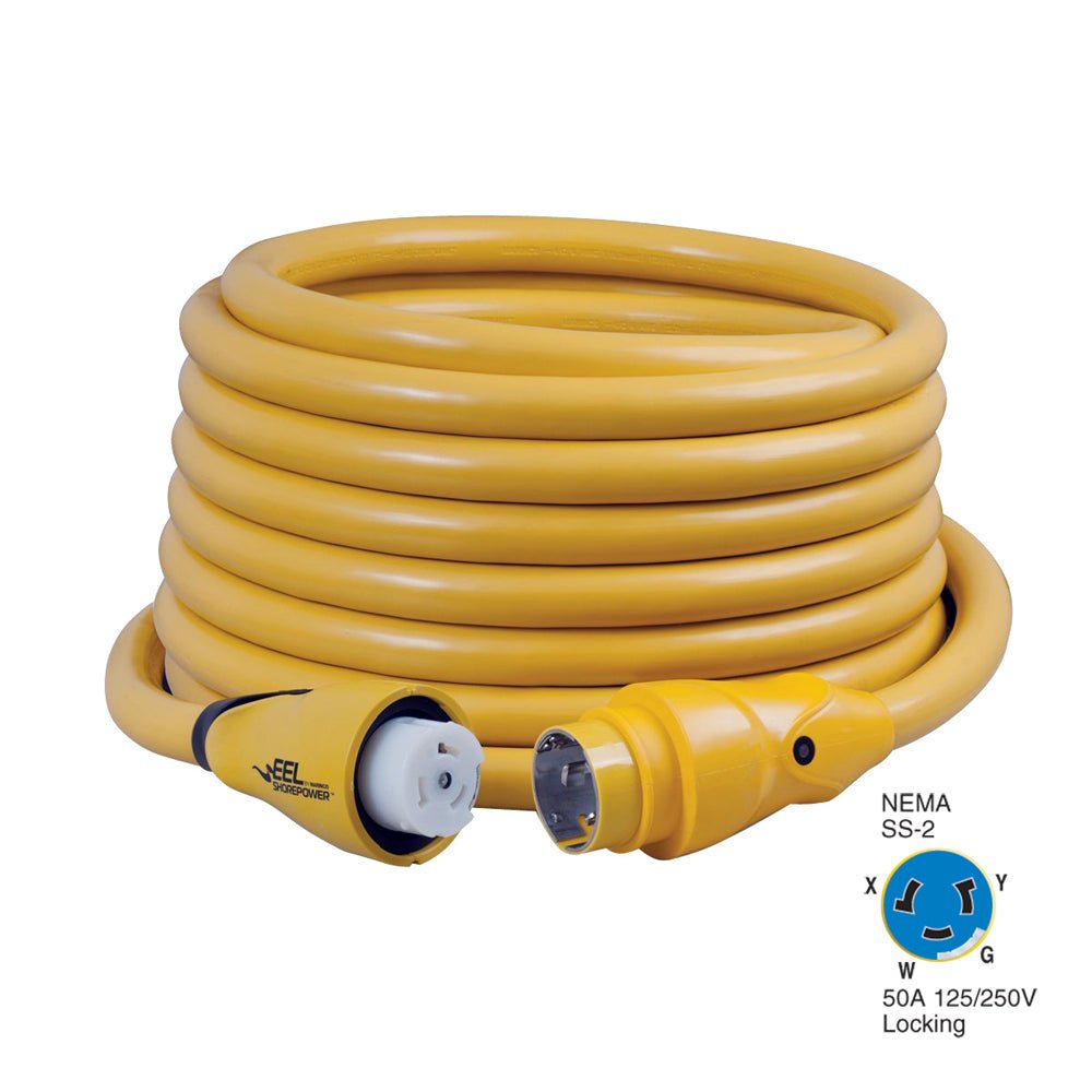 Marinco CS504 - 50 EEL 50A 125V/250V Shore Power Cordset - 50' - Yellow [CS504 - 50]