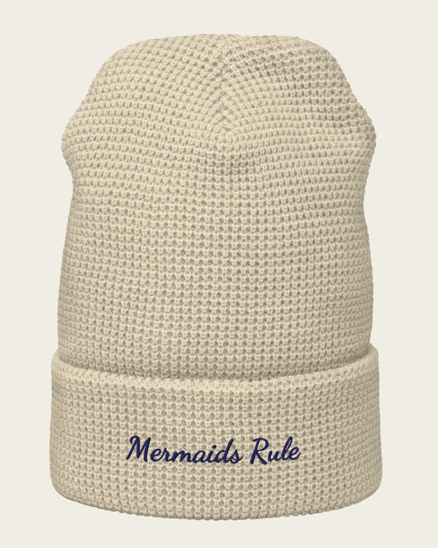 Mermaids Rule Waffle Beanie