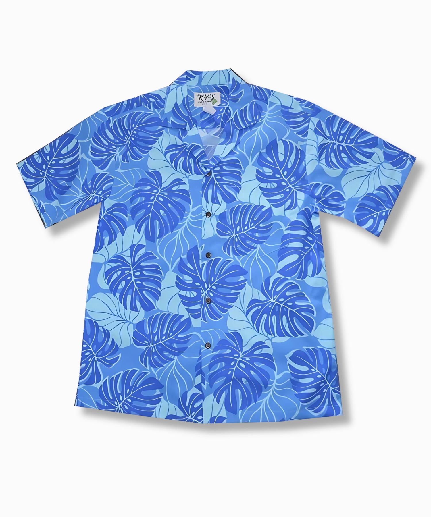 Monstera Deliciosa Aloha Short-Sleeve Shirt with Coconut Buttons