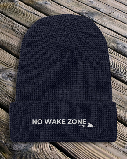 No Wake Zone Waffle Beanie